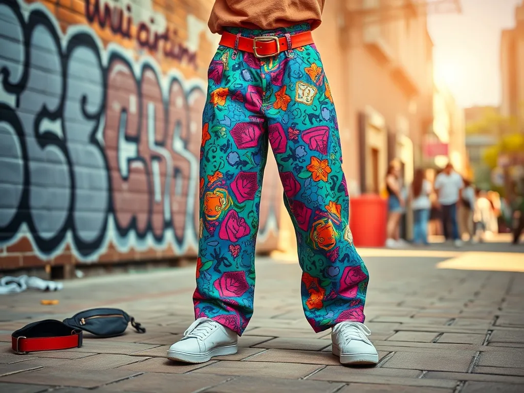 Spodnie piramidy lat 90 – historia, stylizacje i charakterystyka